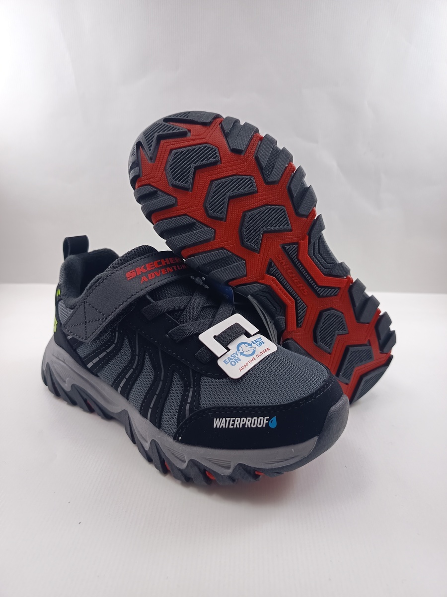 Semi-sport sintetico negro con cierre de velcro, Skechers mod. 406411 - Imagen 4