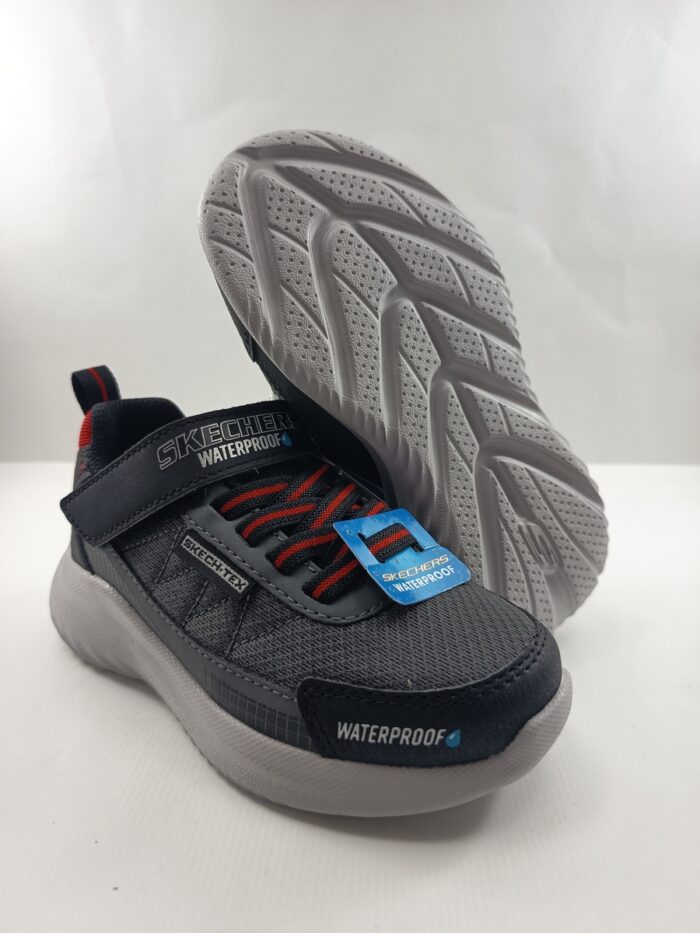 Semi-sport sintetico negro con cierre de velcro, Skechers mod. 406341 - Imagen 3