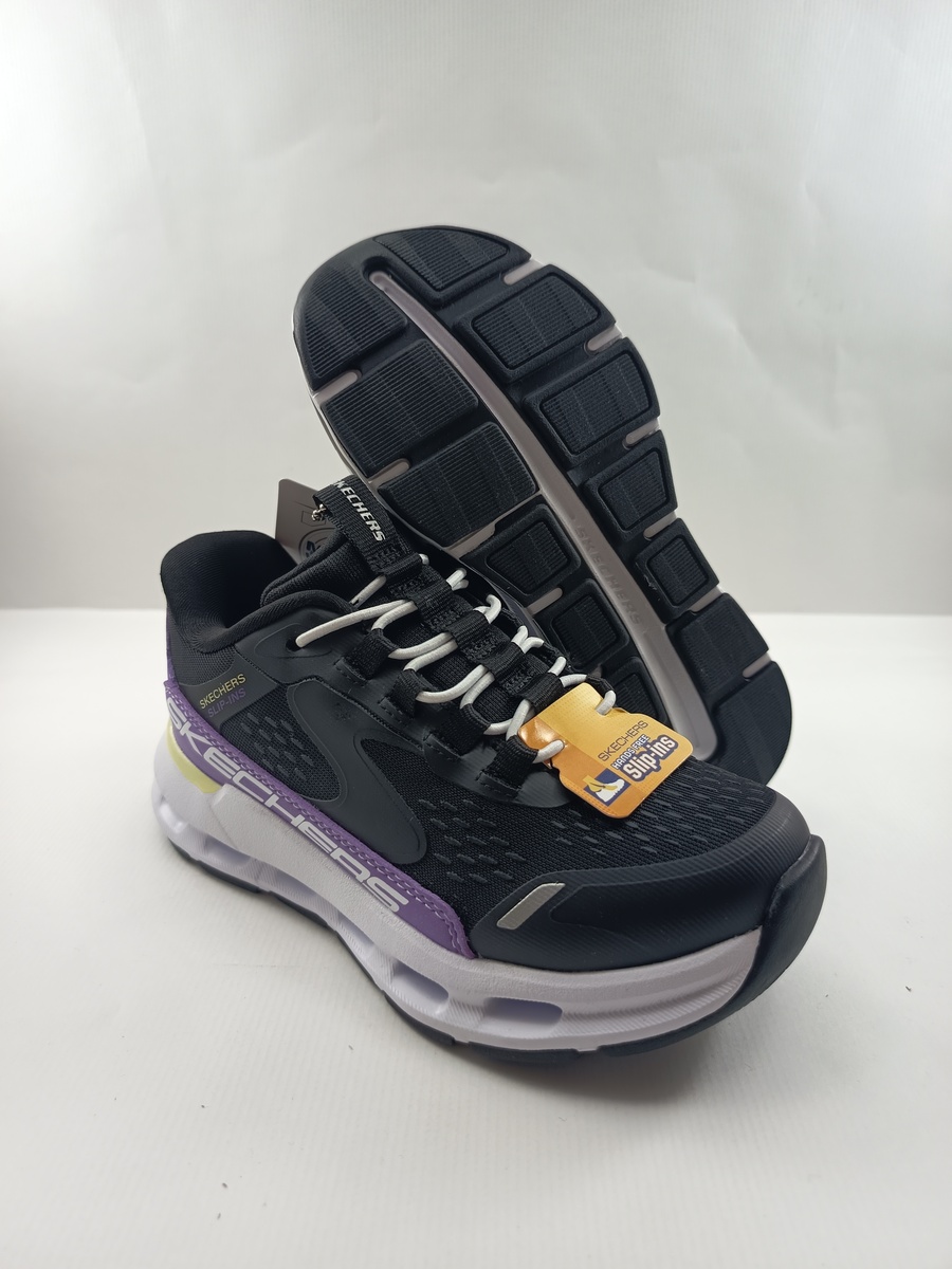 Semi-sport sintetico negro sin cierres, modelo sliping, Skechers mod. 303654 - Imagen 4