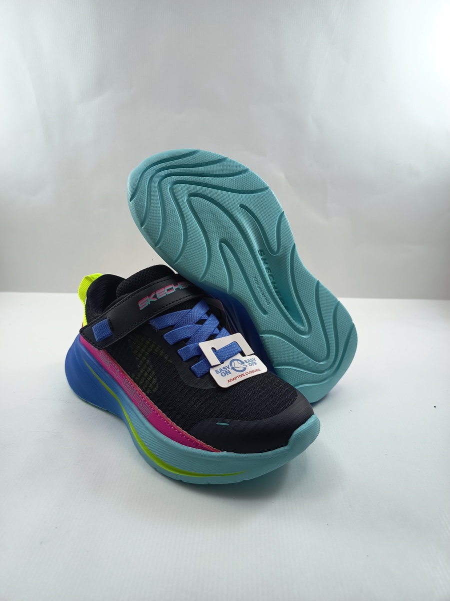 Semi-sport sintetico negro con cierre de velcro, Skechers mod. 303571 - Imagen 4