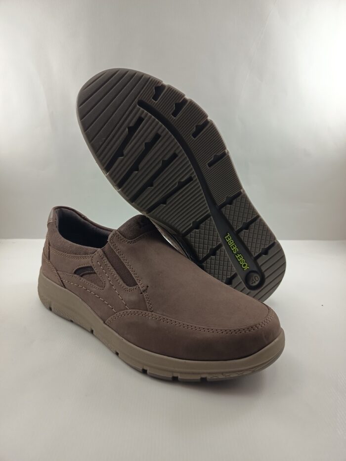 Semi-sport de piel marron sin cierres y goma elastica, Josef seibel mod. 57409 - Imagen 4