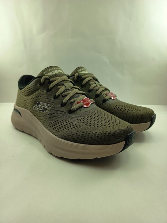 Semi-sport sintetico verde con cierre de cordon, Skechers mod. 232700