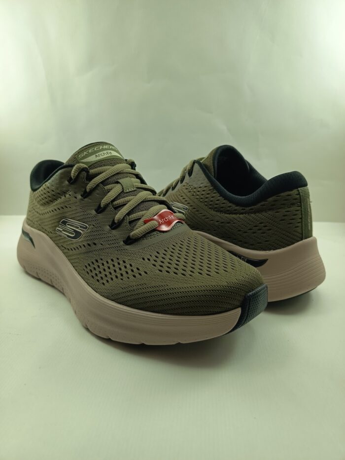 Semi-sport sintetico verde con cierre de cordon, Skechers mod. 232700 - Imagen 2
