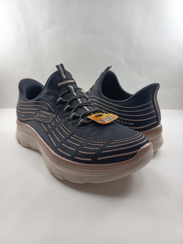 Semi-sport sintetico negro sin cierres, modelo sliping, Skechers mod. 150611 - Imagen 3