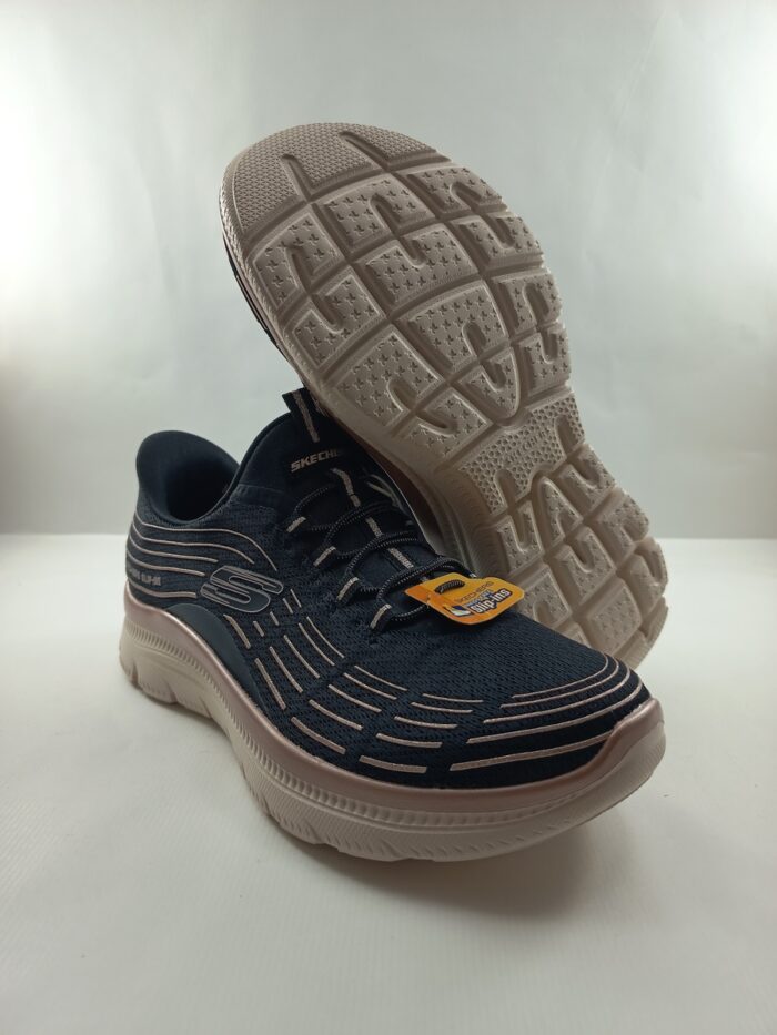 Semi-sport sintetico negro sin cierres, modelo sliping, Skechers mod. 150611 - Imagen 4