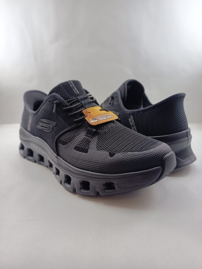 Semi-sport sintetico negro sin cierres, modelo sliping, Skechers mod. 232930 - Imagen 2