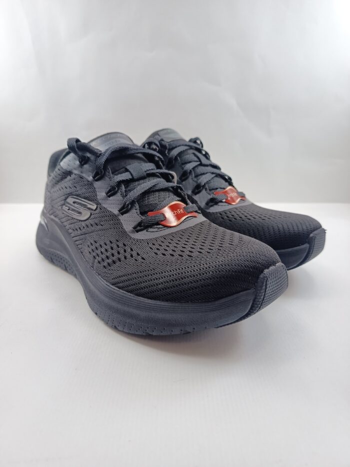 Semi-sport sintetico negro con cierre de cordon, Skechers mod. 150051 - Imagen 2