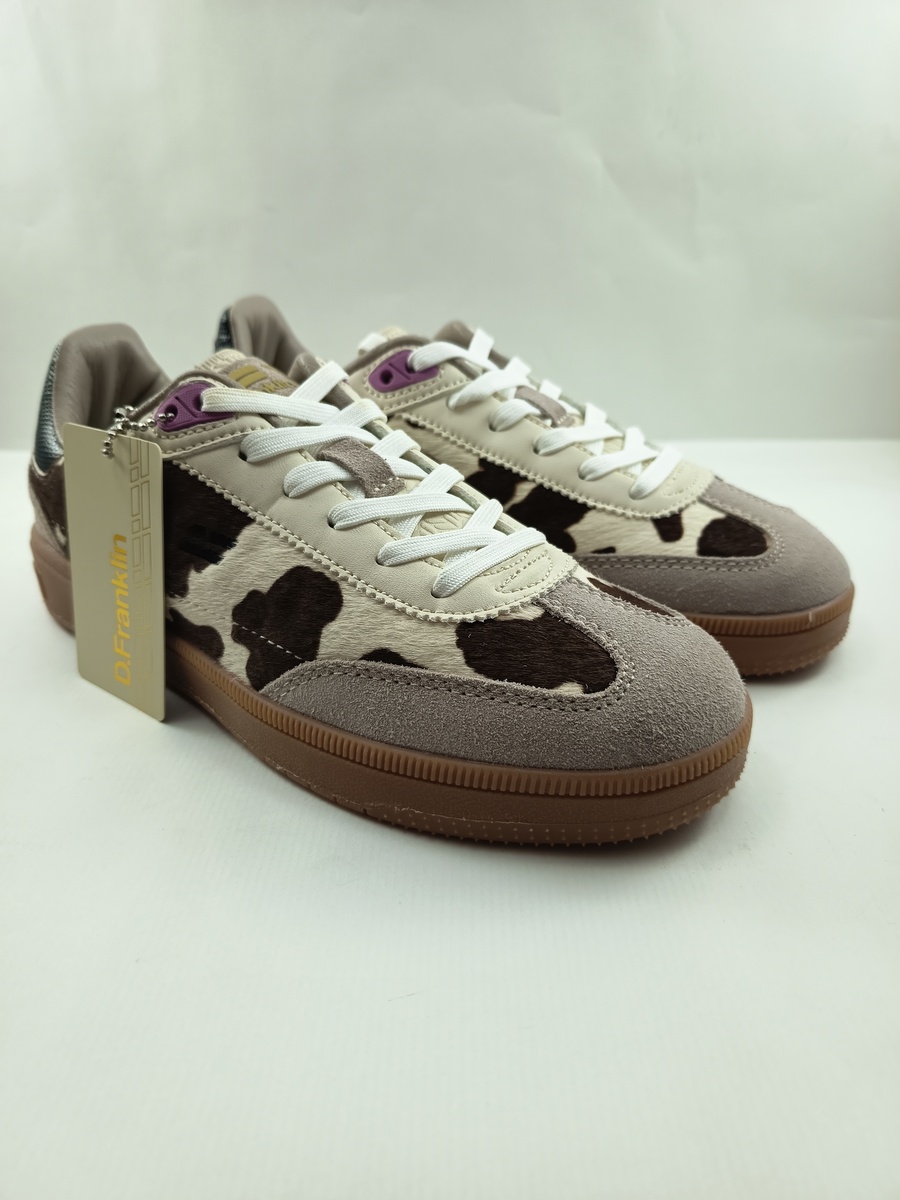 Semi-sport de piel multicolor con cierre de cordon, D. Franklin mod. 387009