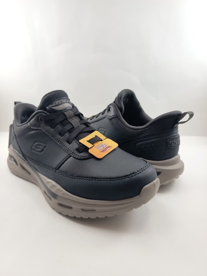Semi-sport sintetico negro sin cierres, modelo sliping, Skechers mod. 210981 - Imagen 2