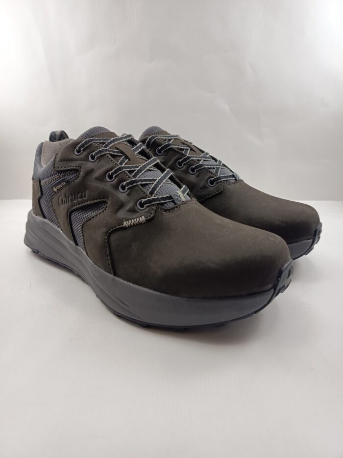 Semi-sport de piel gris gore-tex con cierre de cordon, Chiruca mod. Sidney 03