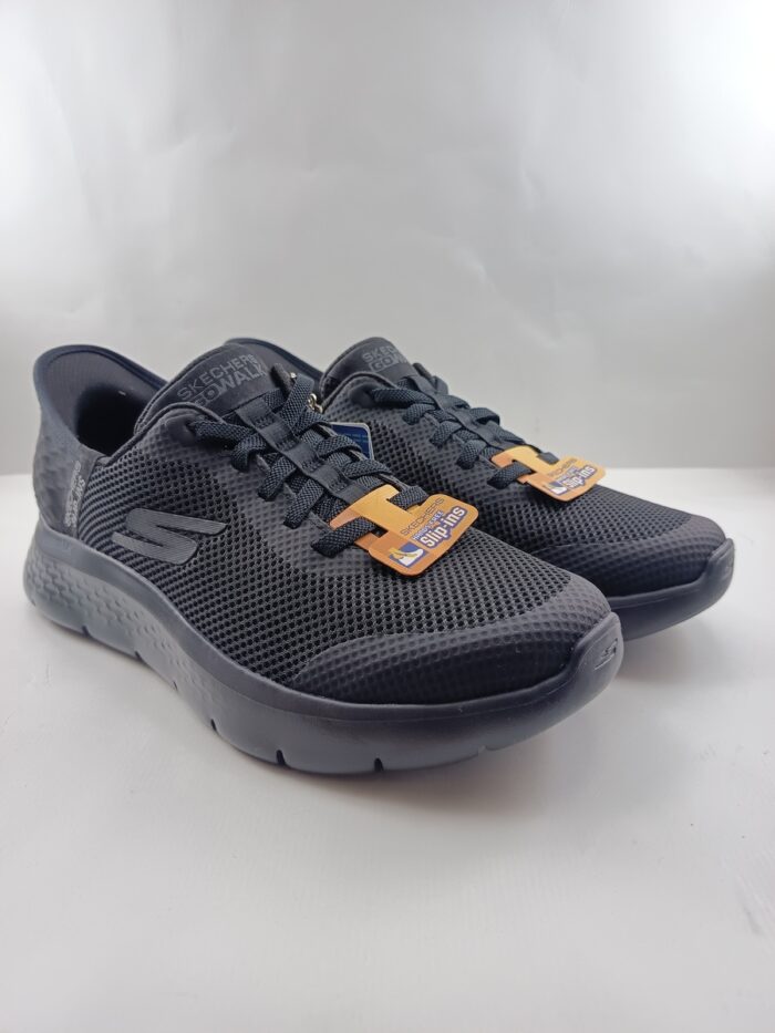 Semi-sport sintetico negro sin cierres, modelo sliping, Skechers mod. 216324