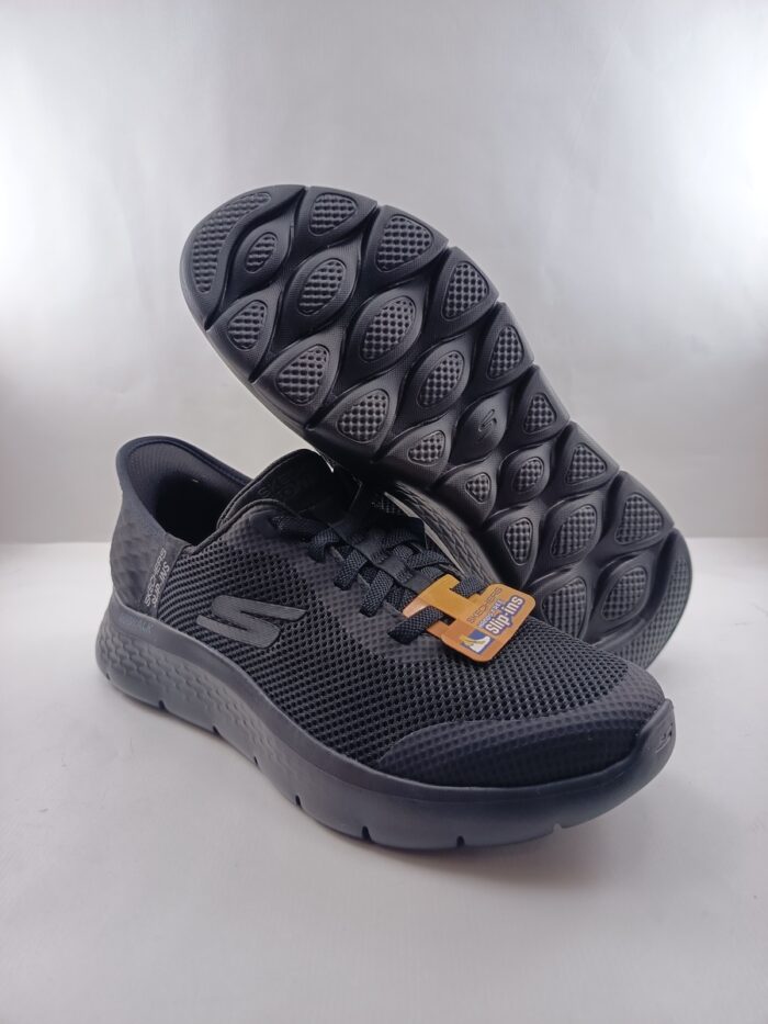 Semi-sport sintetico negro sin cierres, modelo sliping, Skechers mod. 216324 - Imagen 3