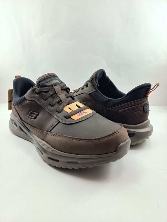 Semi-sport sintetico marron sin cierres, modelo sliping, Skechers mod. 210981 - Imagen 2