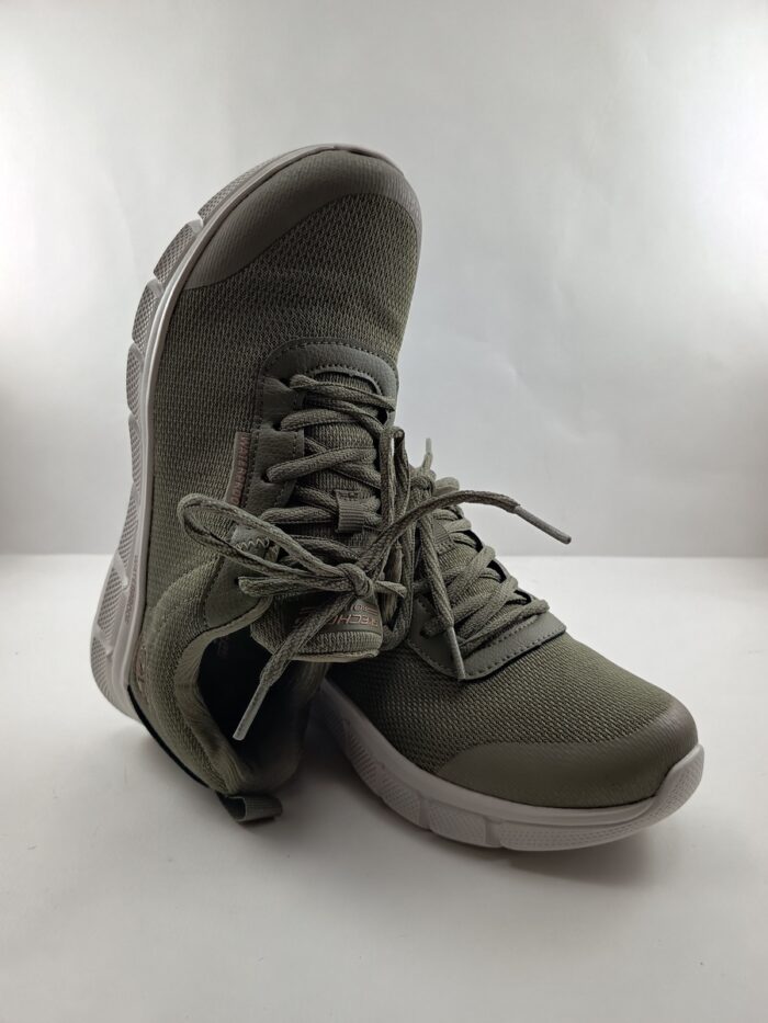 Semi-sport sintetico verde con cierre de cordon, Skechers mod. 117351 - Imagen 4