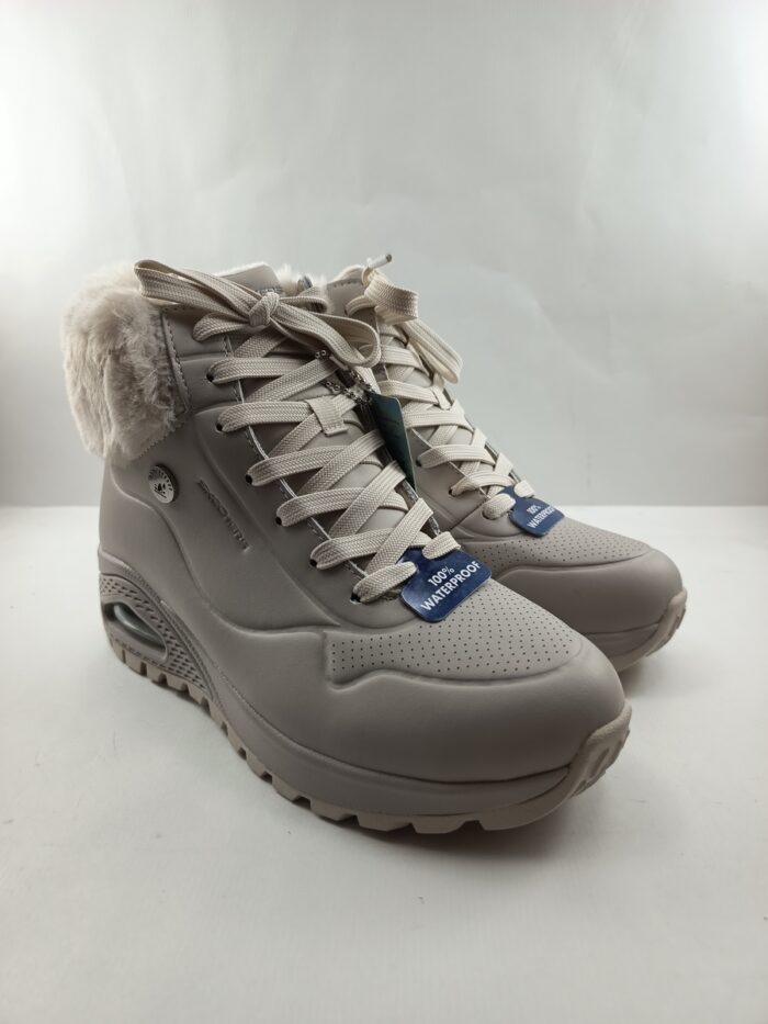 Bota sintetica crema con cierre de cordon, Skechers mod. 16811