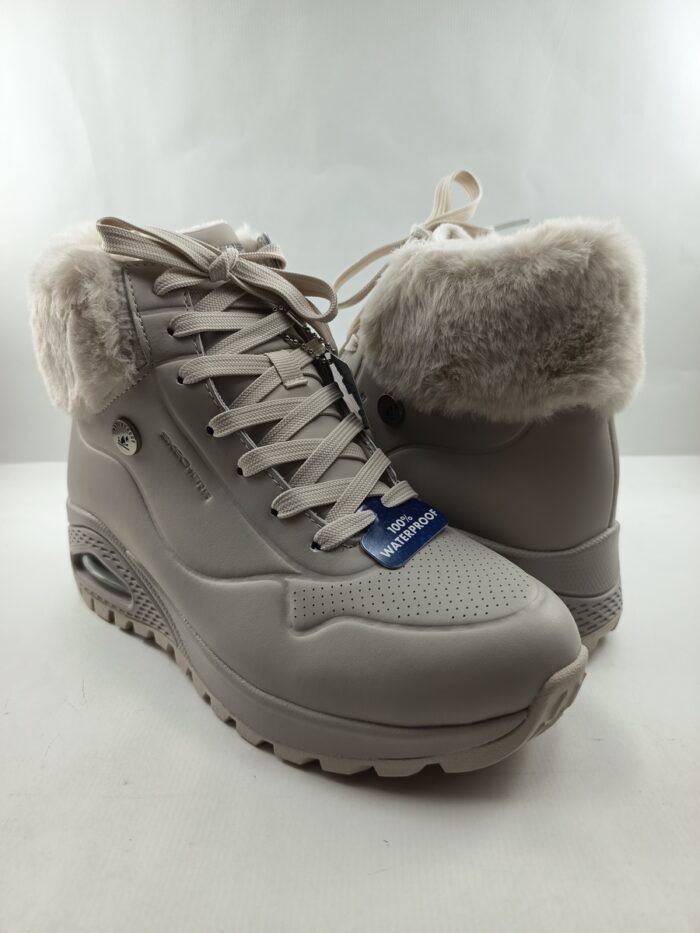 Bota sintetica crema con cierre de cordon, Skechers mod. 16811 - Imagen 2