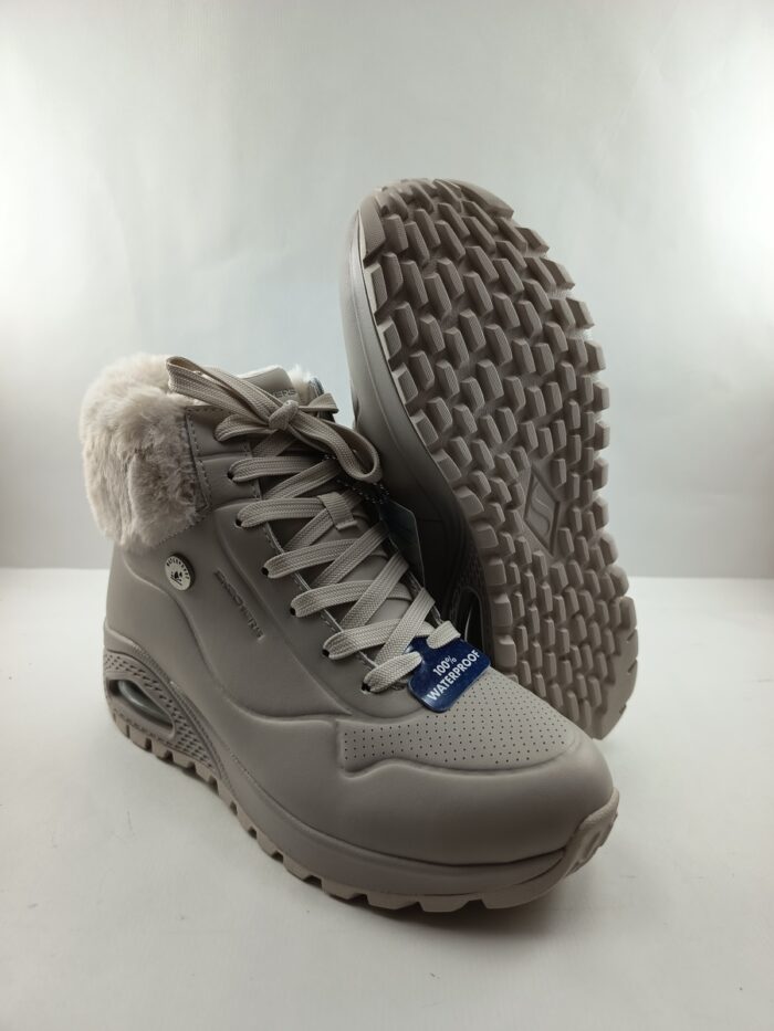 Bota sintetica crema con cierre de cordon, Skechers mod. 16811 - Imagen 3