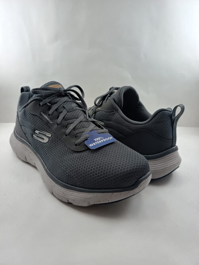 Semi-sport sintetico gris con cierre de cordon, Skechers mod. 232964 - Imagen 2