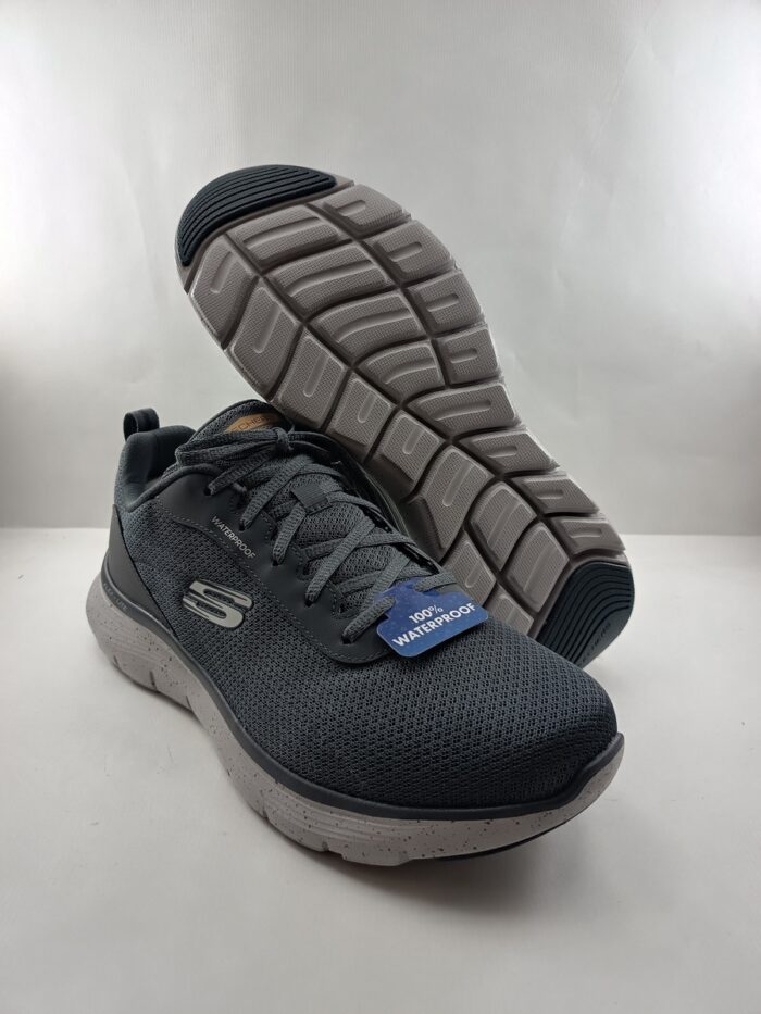 Semi-sport sintetico gris con cierre de cordon, Skechers mod. 232964 - Imagen 3