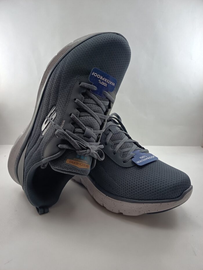 Semi-sport sintetico gris con cierre de cordon, Skechers mod. 232964 - Imagen 4