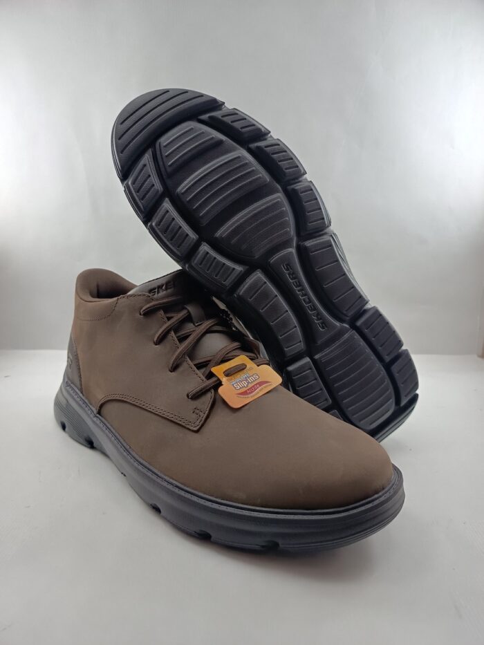 Bota sintetica marron sin cierres, modelo sliping, Skechers mod. 205514 - Imagen 3