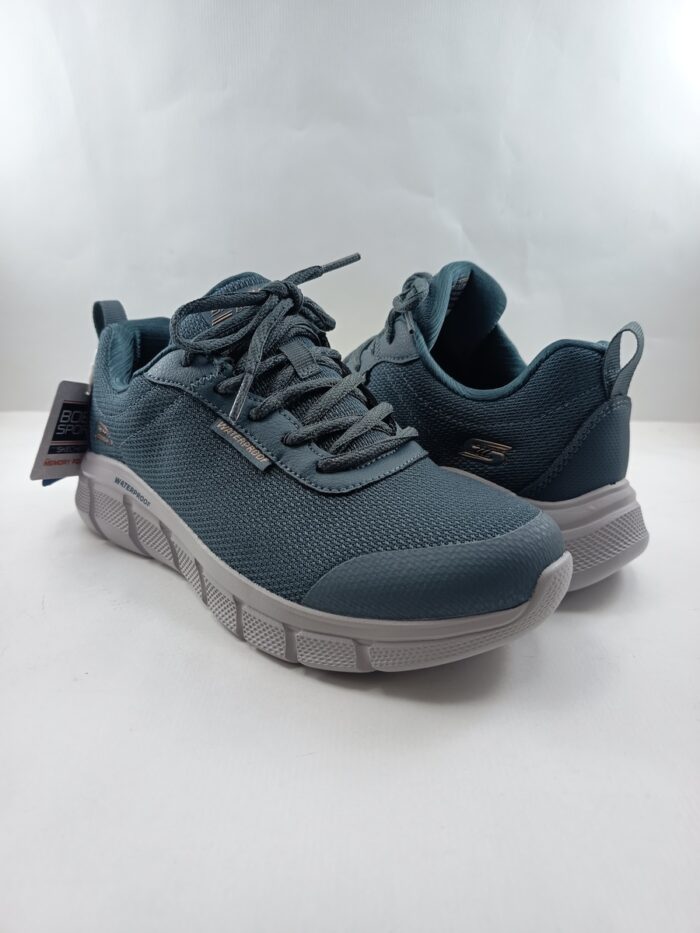 Semi-sport sintetiico azul con ciere de cordon, Skechers mod. 117351 - Imagen 2
