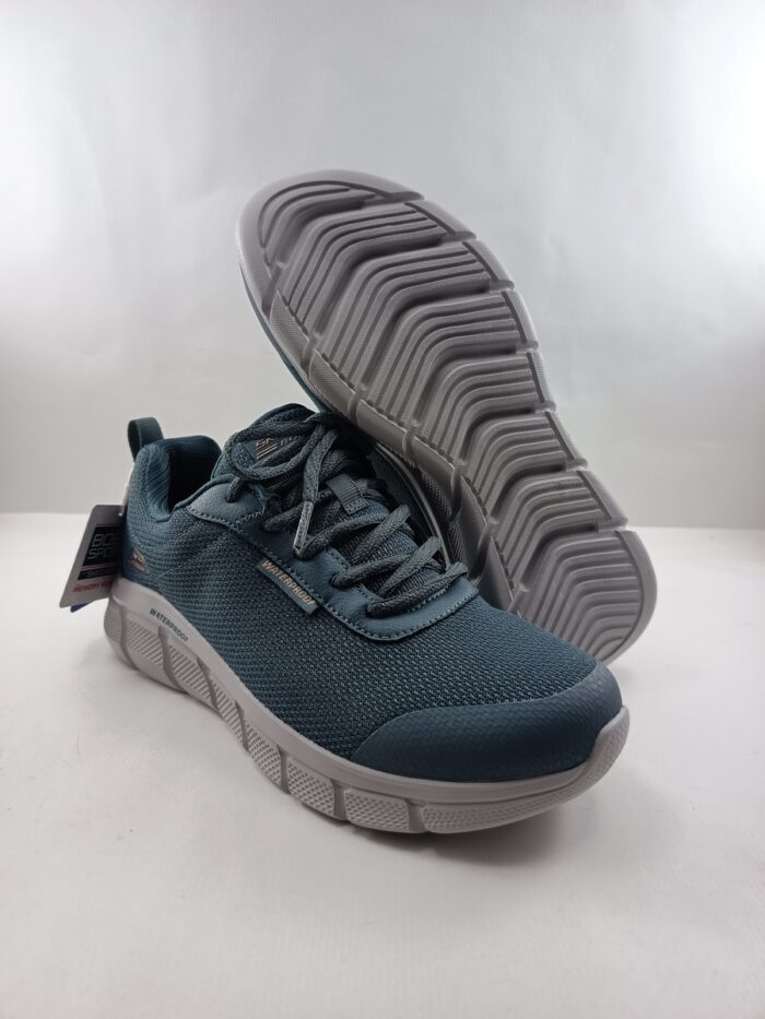 Semi-sport sintetiico azul con ciere de cordon, Skechers mod. 117351 - Imagen 3