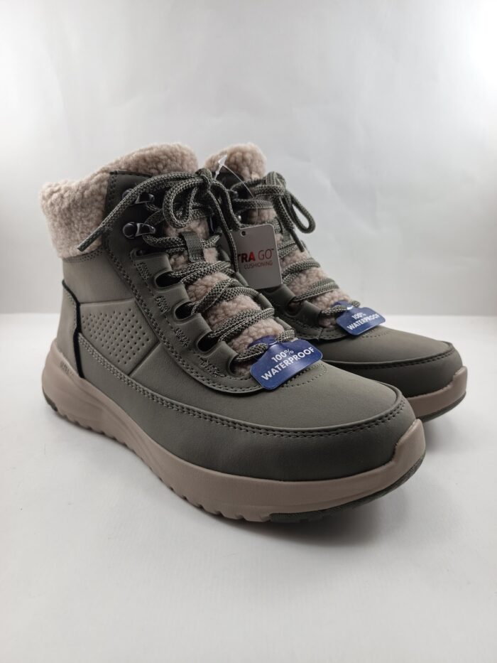 Bota sintetica verde con cierre de cordon, Skechers mod. 144756