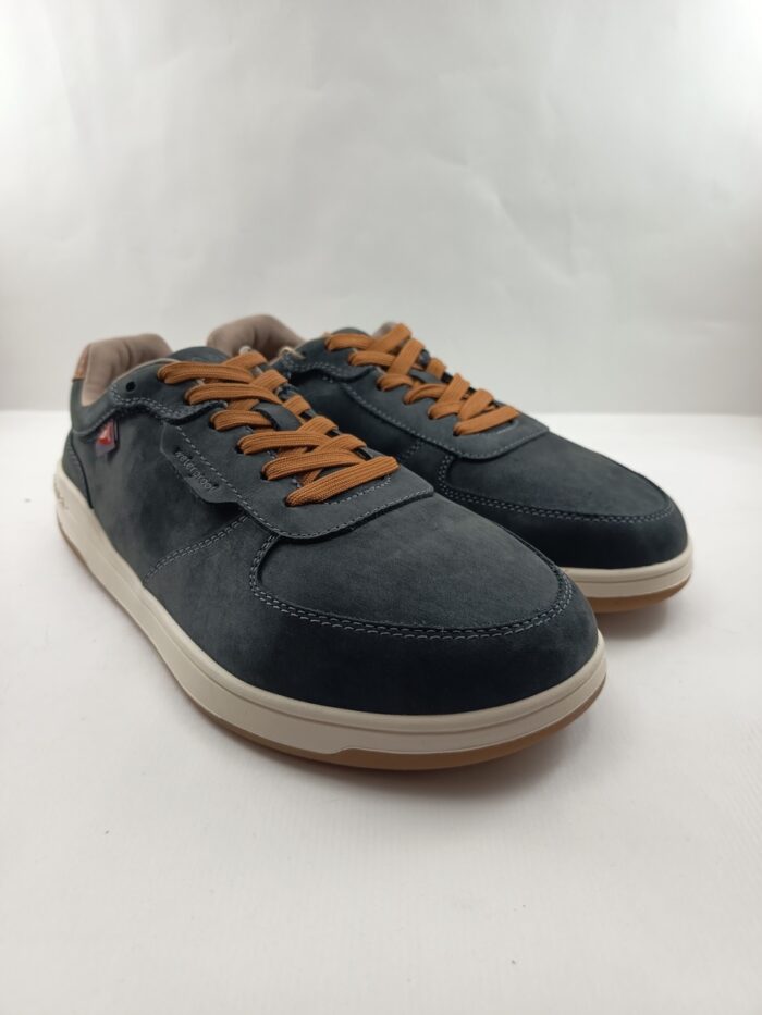 Semi-sport de piel gris con cierre de cordon, modelo barefoot, Waals mod. WAA137