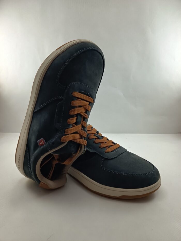 Semi-sport de piel gris con cierre de cordon, modelo barefoot, Waals mod. WAA137 - Imagen 4