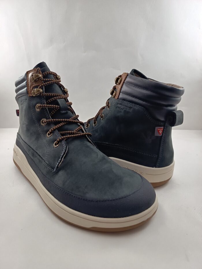 Bota de piel gris con cierre de cordon, modelo barefoot, Waals mod. WAA135 - Imagen 2