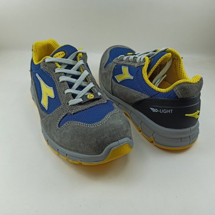 Deportivo de seguridad gris y azul Diadora con cordon run text low 701-175305-4906 - Imagen 4