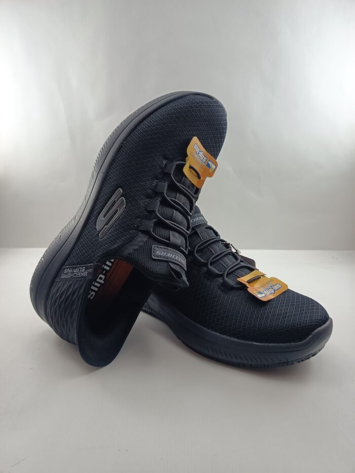 Deportivo sintetico negro sin cierres, Skechers mod.200205 - Imagen 4