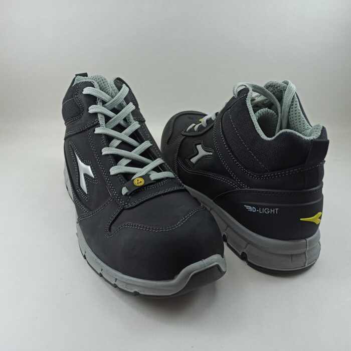Bota de seguridad negra Diadora con cordon run mid 701-175.304-75068 - Imagen 3