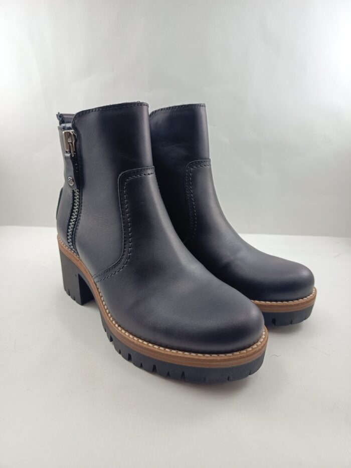 Bota de piel negra con cierre de cremallera, Panama jack mod. Pauline B11 - Imagen 2