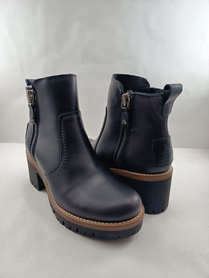 Bota de piel negra con cierre de cremallera, Panama jack mod. Pauline B11 - Imagen 3