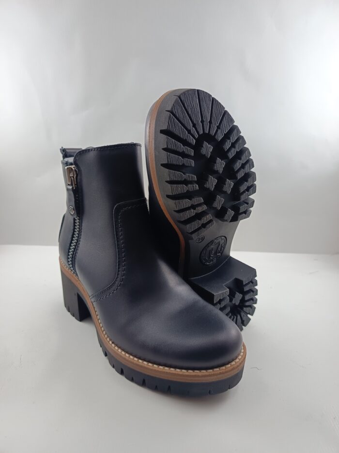 Bota de piel negra con cierre de cremallera, Panama jack mod. Pauline B11 - Imagen 4