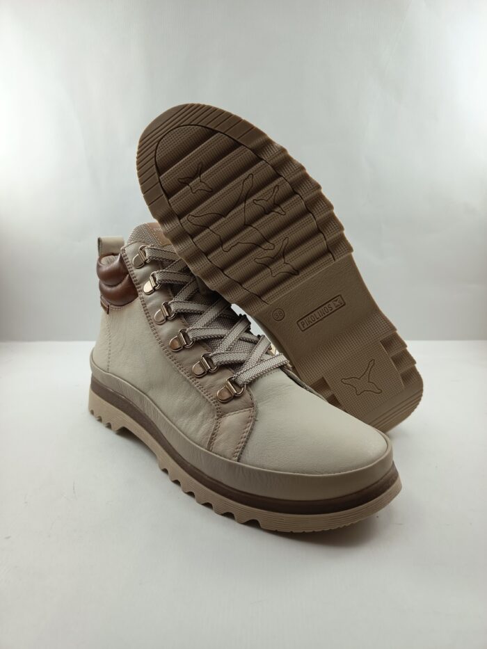Semi-sport de piel crema con cierre de cordon, Pikolinos mod. 8564C1 - Imagen 3
