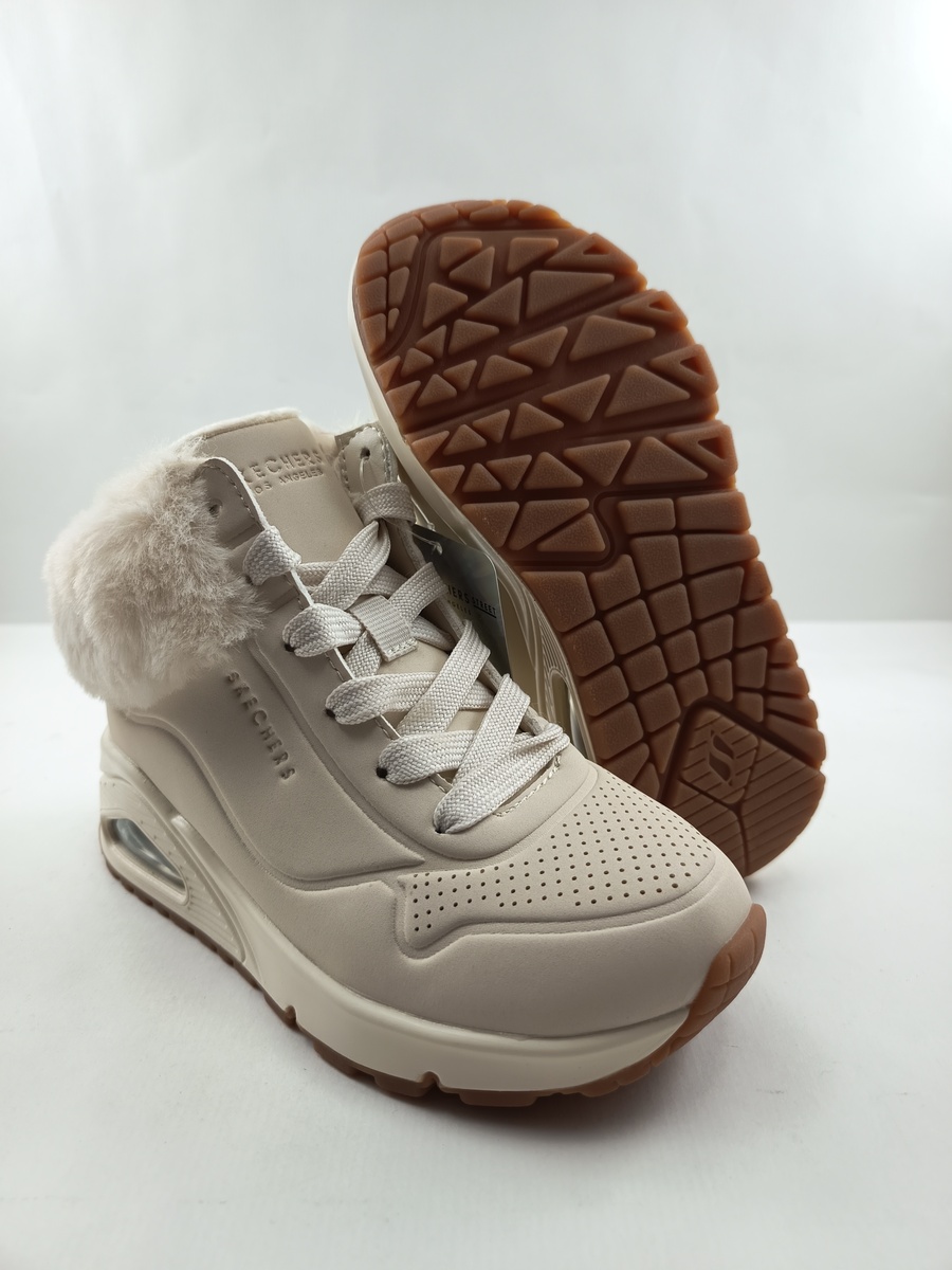 Bota de piel crema con cierre de cordon, Skechers mod. 310539 - Imagen 3