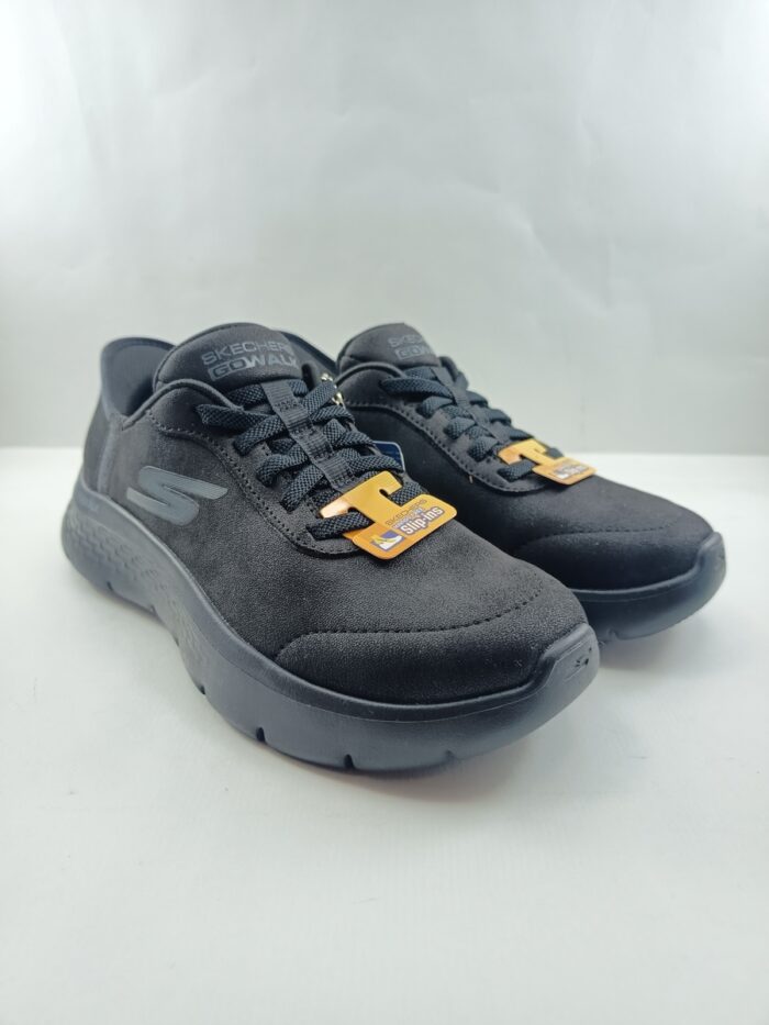 Semi-sport de serraje negro sin cierres slip-ing, Skechers ,mod. 124837