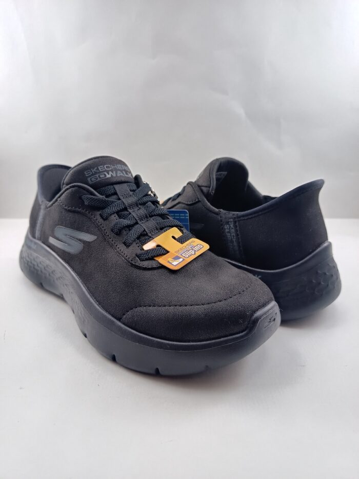 Semi-sport de serraje negro sin cierres slip-ing, Skechers ,mod. 124837 - Imagen 2