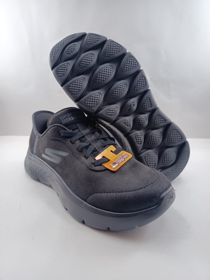 Semi-sport de serraje negro sin cierres slip-ing, Skechers ,mod. 124837 - Imagen 3