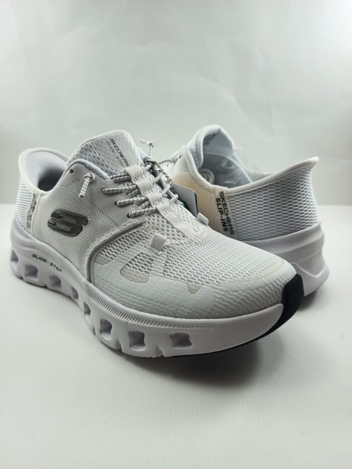 Semi-sport sintetico blanco sin cierres Slip-ing, Skechers mod. 150420 - Imagen 2