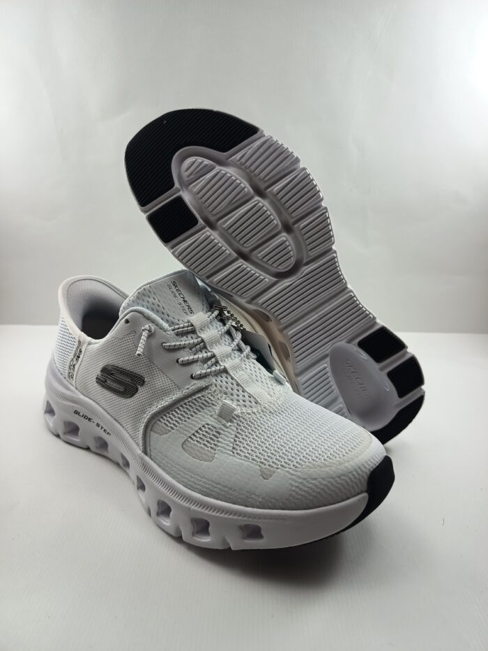 Semi-sport sintetico blanco sin cierres Slip-ing, Skechers mod. 150420 - Imagen 3