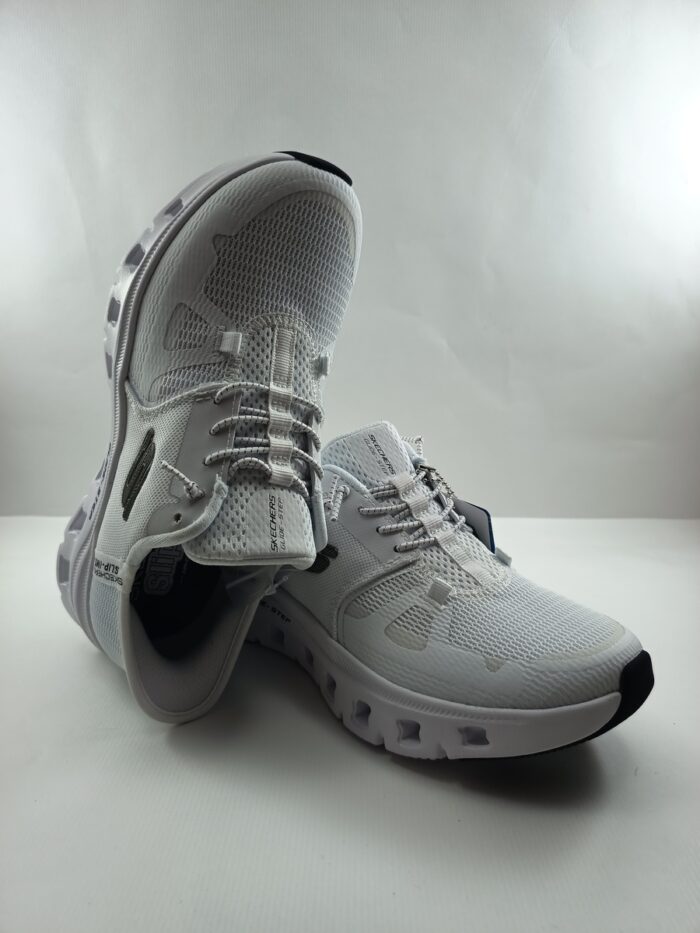 Semi-sport sintetico blanco sin cierres Slip-ing, Skechers mod. 150420 - Imagen 4