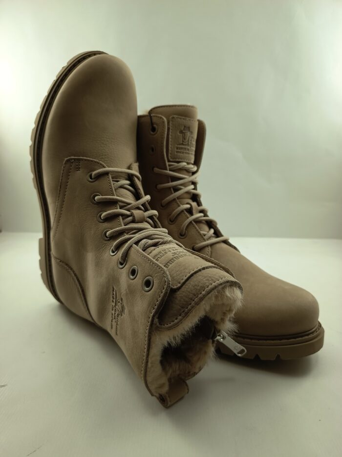 Bota de nobouk crema con cierre de cordon, Panama Jack mod. Frisia B8 - Imagen 2