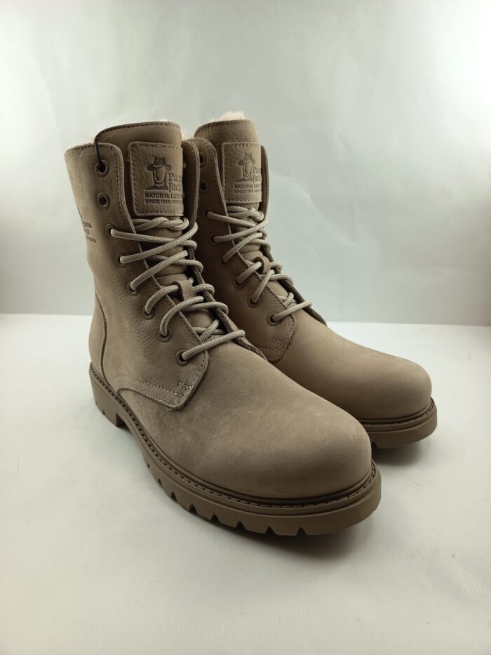 Bota de nobouk crema con cierre de cordon, Panama Jack mod. Frisia B8 - Imagen 3