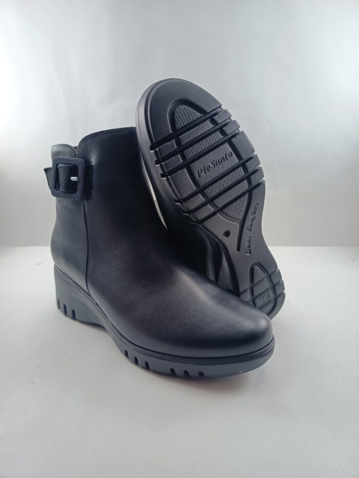 Bota de piel negra con cierre de cremallera, Piesanto mdo. 245908 - Imagen 3