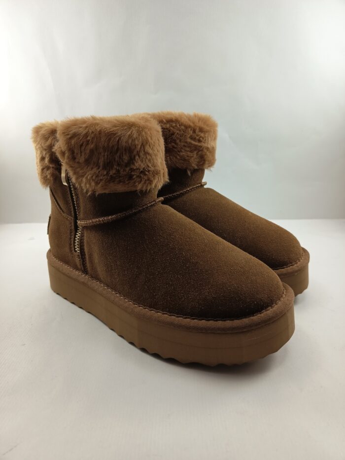 Bota de ante cuero tipo australiana con cierre de cremallera, Gioseppo mod. 73881 - Imagen 2