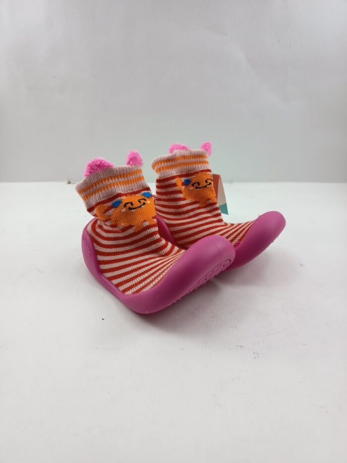 Zapatilla de niño tipo calcetin sintetico rosa sin cierres, Gioseppo mod. 76571 - Imagen 2